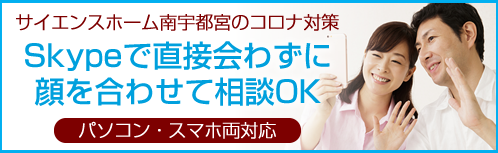 Skypeで直接会わずに顔を合わせて相談OK