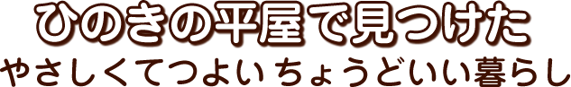 ひのきの平屋でみつけたやさしてつよいちょうどいい暮らし